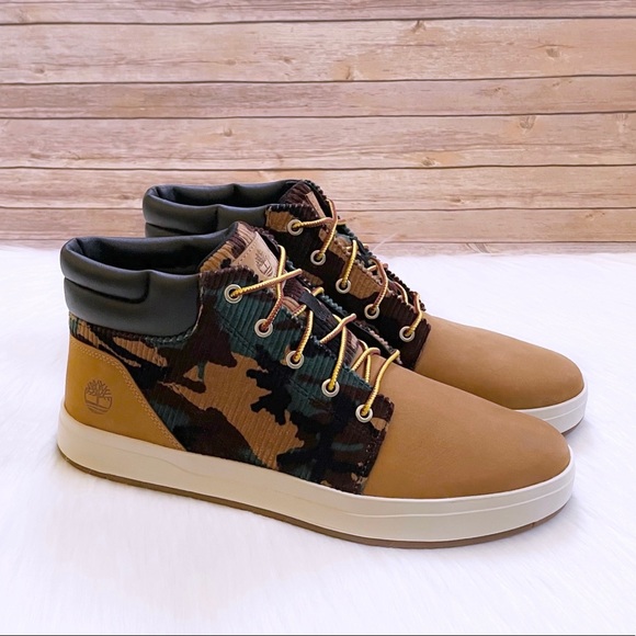 Timberland Men’s Davis Square Camo Print Chukka Boots - Picture 1 of 8